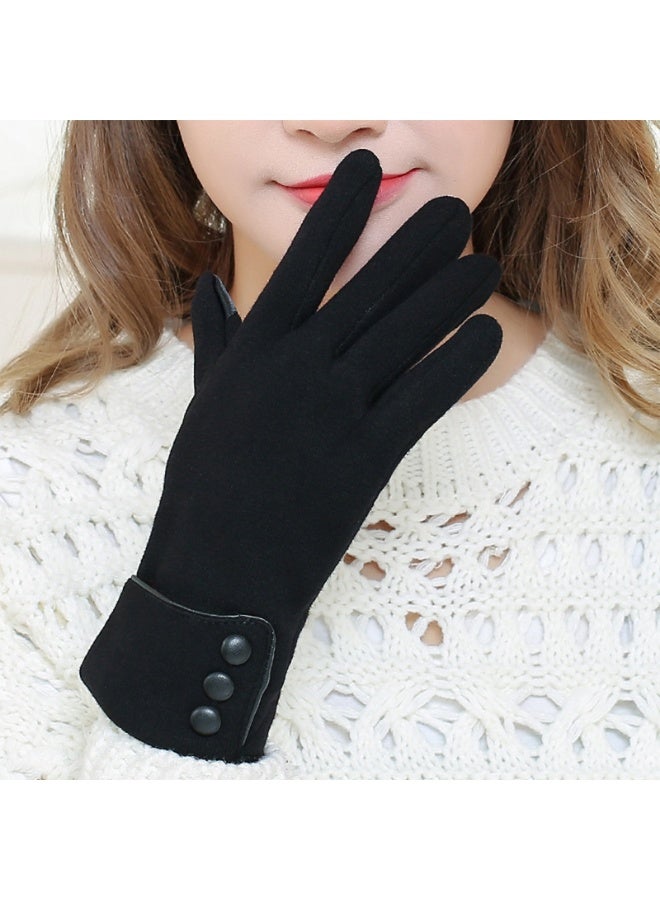 Women Full Finger Hand Gloves Wind Protect Hands Winter Warm Gloves - Image 2